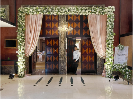 Tent with decoration in hotel